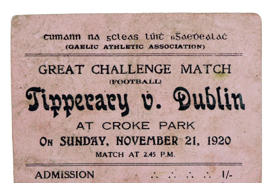 A ticket to the infamous Tipperary v Dublin match is up for auction